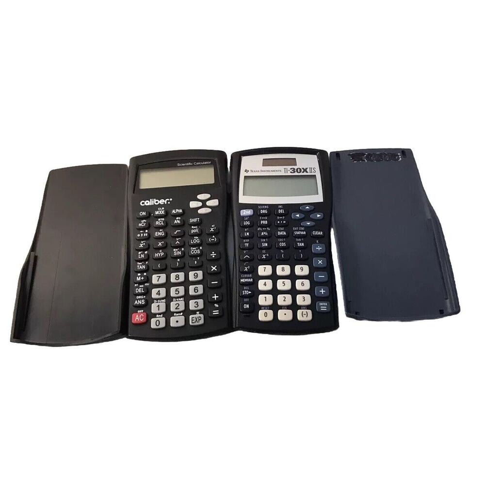 Caliber + Texas Instruments￼ Scientific Calculators With Covers Lot Of 2 Math